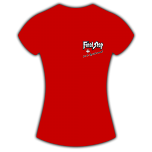 Ladies-Shirt "Final Stap - Bis der Arzt kommt" rot Aufdruck klein