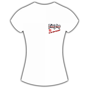 Ladies-Shirt "Final Stap - Bis der Arzt kommt" weiß Aufdruck klein