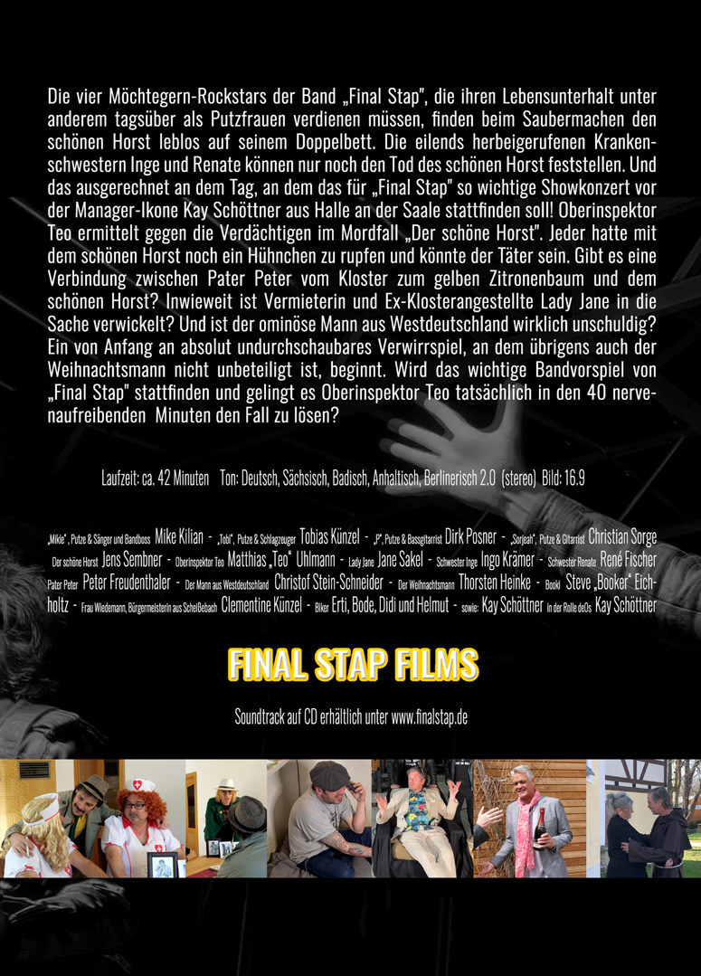 DVD Der schöne Horst ist tot - Rückseite